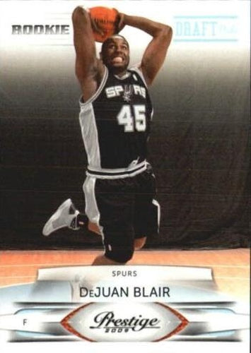 #186 DeJuan Blair - San Antonio Spurs - 2009-10 Panini Prestige - Draft Picks Light Blue Basketball
