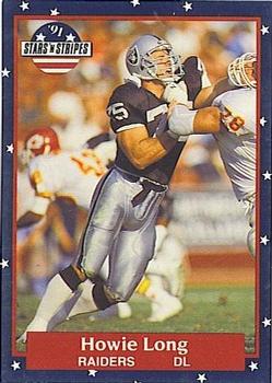 #36 Howie Long - Los Angeles Raiders - 1991 Fleer Stars 'n Stripes Football