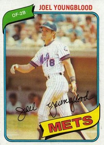 #372 Joel Youngblood - New York Mets - 1980 Topps Baseball