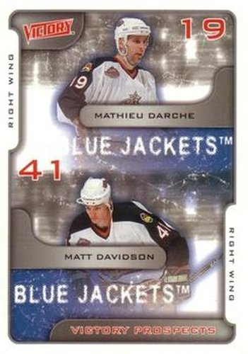 #372 Mathieu Darche / Matt Davidson - Columbus Blue Jackets - 2001-02 Upper Deck Victory Hockey