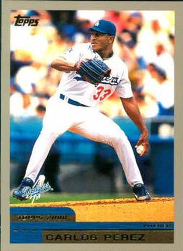 #373 Carlos Perez - Los Angeles Dodgers - 2000 Topps Baseball