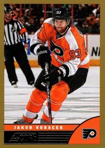#374 Jakub Voracek - Philadelphia Flyers - 2013-14 Score - Gold Hockey