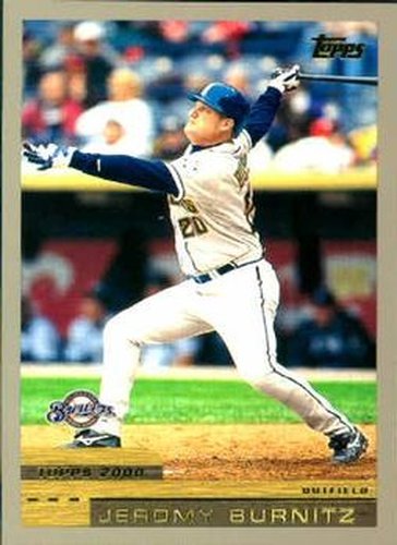 #375 Jeromy Burnitz - Milwaukee Brewers - 2000 Topps Baseball