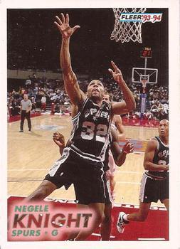#377 Negele Knight - San Antonio Spurs - 1993-94 Fleer Basketball