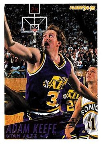 #378 Adam Keefe - Utah Jazz - 1994-95 Fleer Basketball