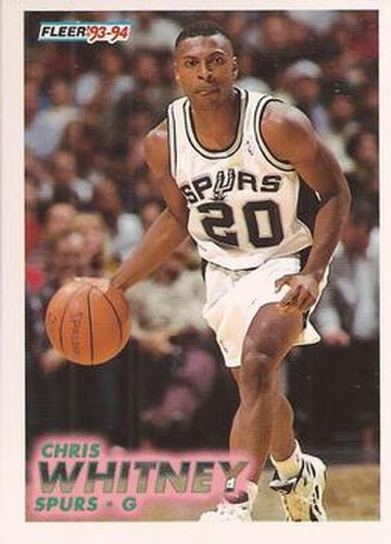 #379 Chris Whitney - San Antonio Spurs - 1993-94 Fleer Basketball