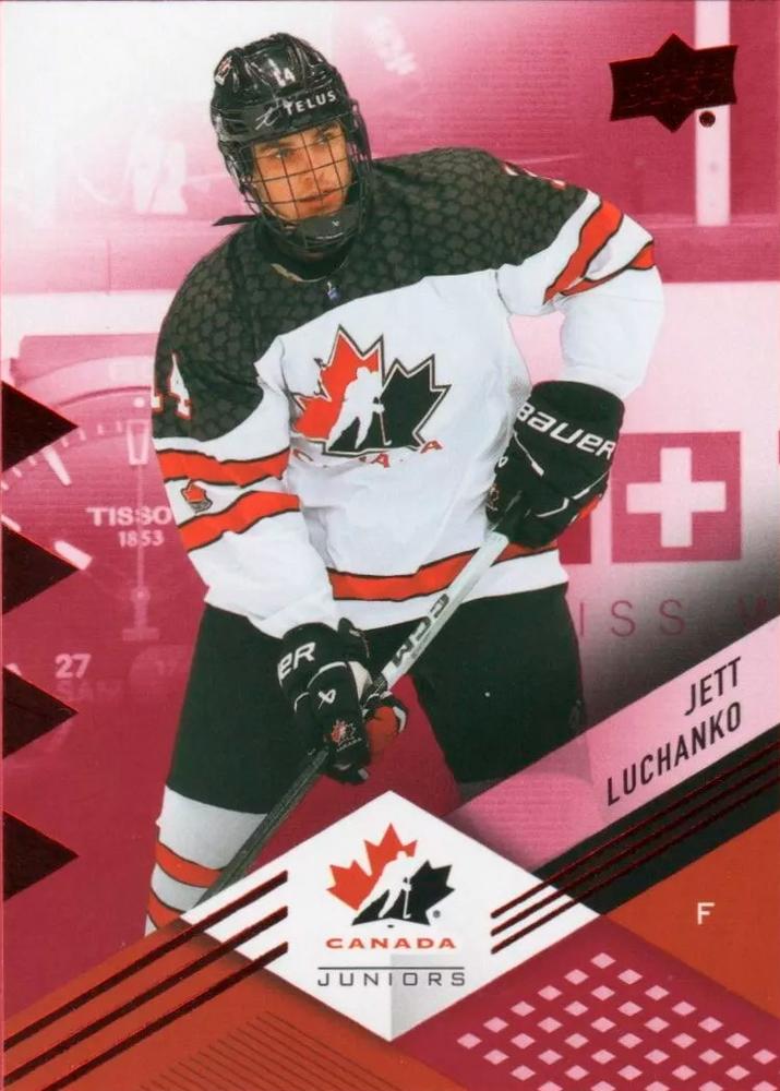 #37 Jett Luchanko - Canada - 2024 Upper Deck Team Canada Juniors - Red Foil Hockey