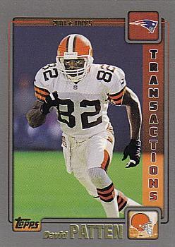 #37 David Patten - New England Patriots - 2001 Topps Football