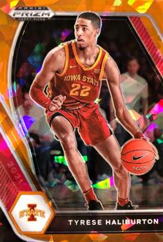 #37 Tyrese Haliburton - Iowa State Cyclones - 2021 Panini Prizm Draft Picks - Orange Ice Basketball