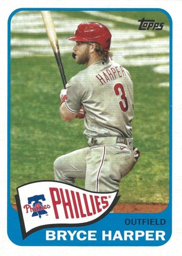 #T65-37 Bryce Harper - Philadelphia Phillies - 2021 Topps - 1965 Topps Redux Baseball