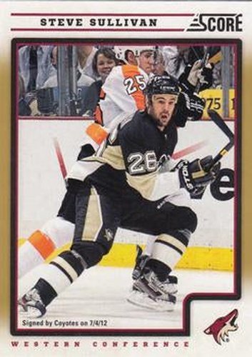 #380 Steve Sullivan - Phoenix Coyotes - 2012-13 Score - Gold Rush Hockey
