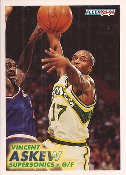 #380 Vincent Askew - Seattle SuperSonics - 1993-94 Fleer Basketball