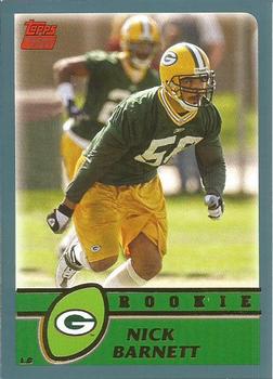 #381 Nick Barnett - Green Bay Packers - 2003 Topps Football