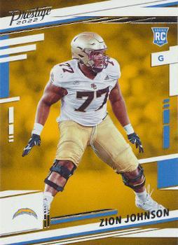 #381 Zion Johnson - Los Angeles Chargers - 2022 Panini Prestige Football