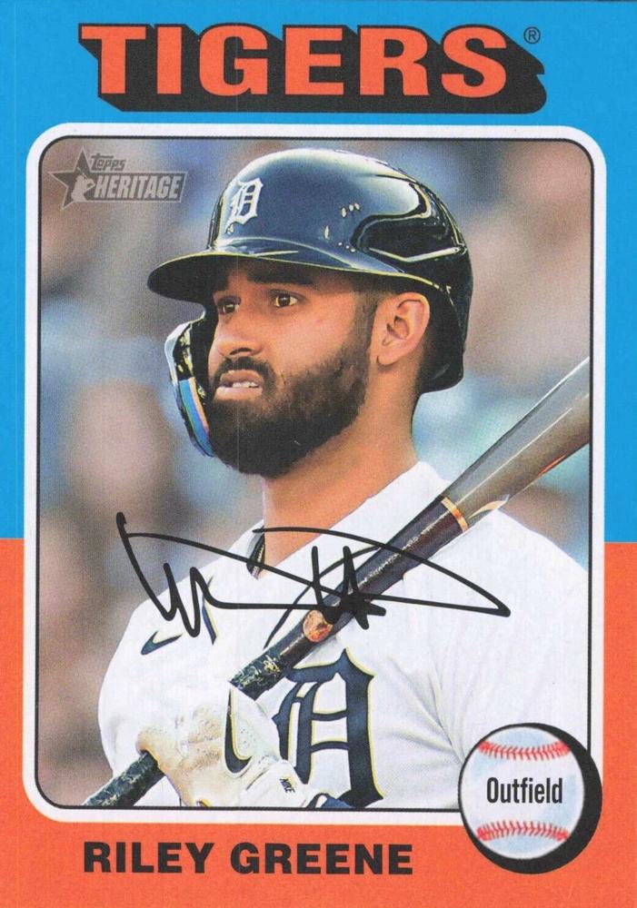 #381c Riley Greene - Detroit Tigers - 2024 Topps Heritage Baseball
