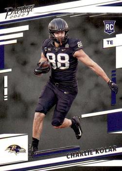 #382 Charlie Kolar - Baltimore Ravens - 2022 Panini Prestige Football