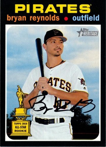 #383 Bryan Reynolds - Pittsburgh Pirates - 2020 Topps Heritage Baseball