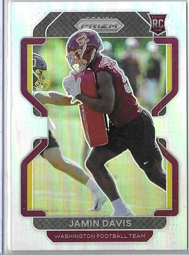 #383 Jamin Davis - Washington Football Team - 2021 Panini Prizm - Silver Football