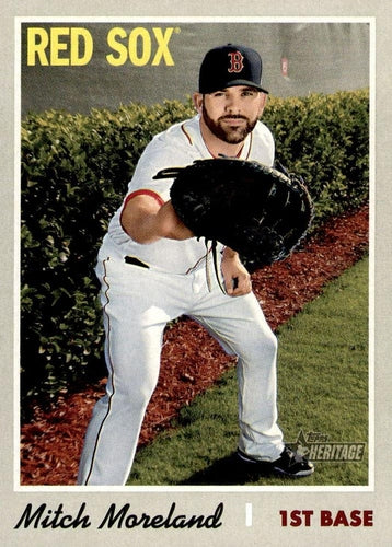 #385 Mitch Moreland - Boston Red Sox - 2019 Topps Heritage Baseball