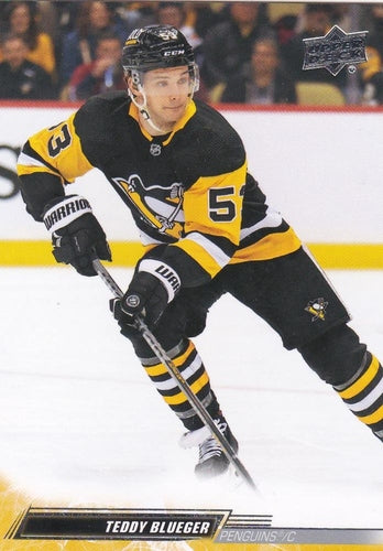 #389 Teddy Blueger - Pittsburgh Penguins - 2022-23 Upper Deck Hockey