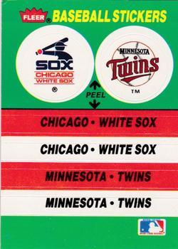 #38 Chicago White Sox / Minnesota Twins - Chicago White Sox / Minnesota Twins - 1988 Fleer - Team Stickers Baseball