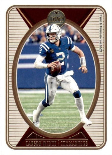 #38 Carson Wentz - Washington Commanders - 2022 Panini Legacy Football