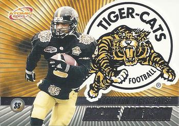 #38 Archie Amerson - Hamilton Tiger-Cats - 2003 Pacific Atomic CFL Football