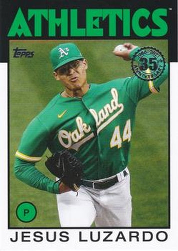 #86B-38 Jesus Luzardo - Oakland Athletics - 2021 Topps - 1986 Topps Baseball 35th Anniversary Series One Baseball