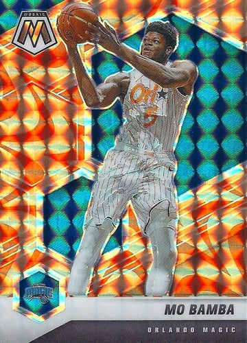 #38 Mo Bamba - Orlando Magic - 2020-21 Panini Mosaic - Mosaic Reactive Orange Basketball