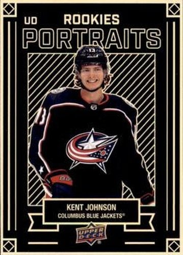 #P-38 Kent Johnson - Columbus Blue Jackets - 2022-23 Upper Deck - UD Portraits Hockey