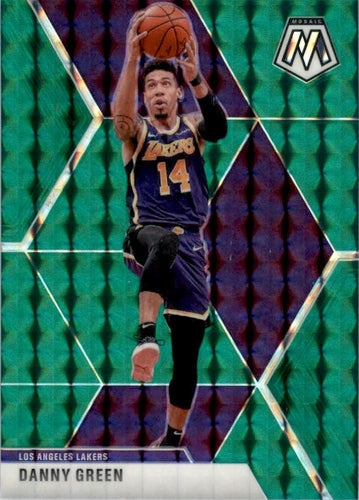 #38 Danny Green - Los Angeles Lakers - 2019-20 Panini Mosaic - Green Prizm Basketball
