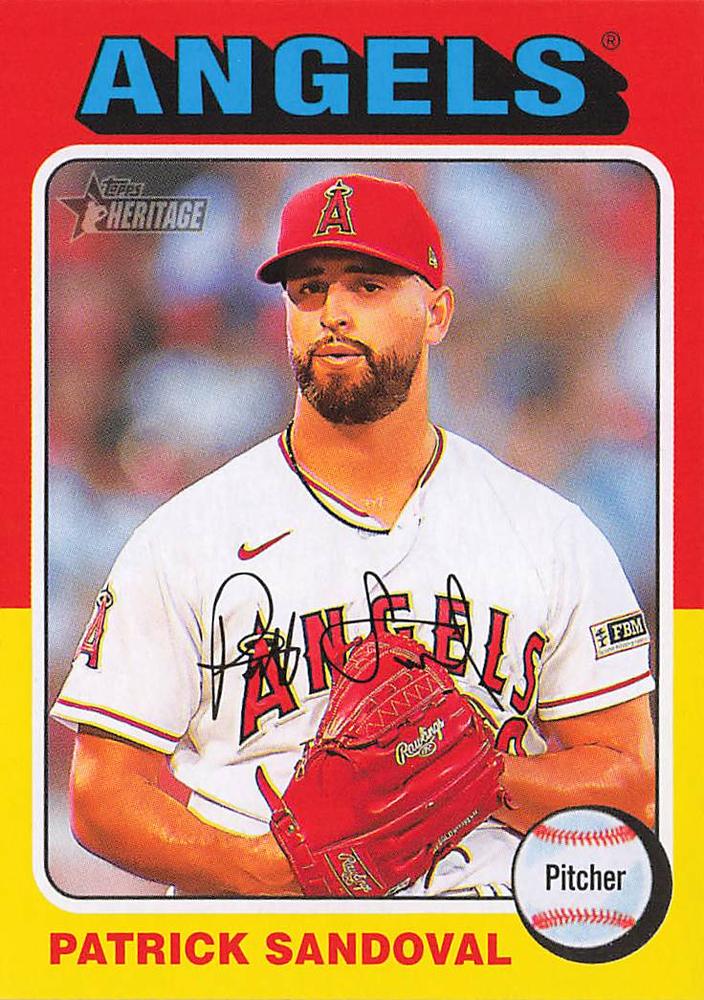 #38 Patrick Sandoval - Los Angeles Angels - 2024 Topps Heritage Baseball