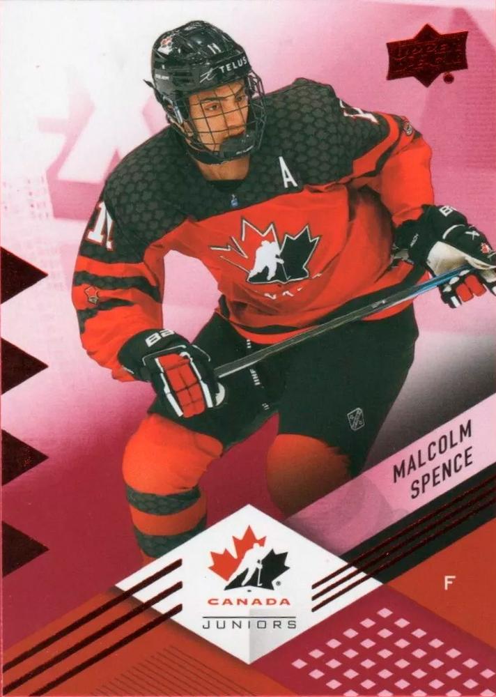 #38 Malcolm Spence - Canada - 2024 Upper Deck Team Canada Juniors - Red Foil Hockey