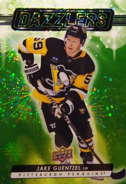 #DZ-8 Jake Guentzel - Pittsburgh Penguins - 2023-24 Upper Deck - Dazzlers Green Hockey