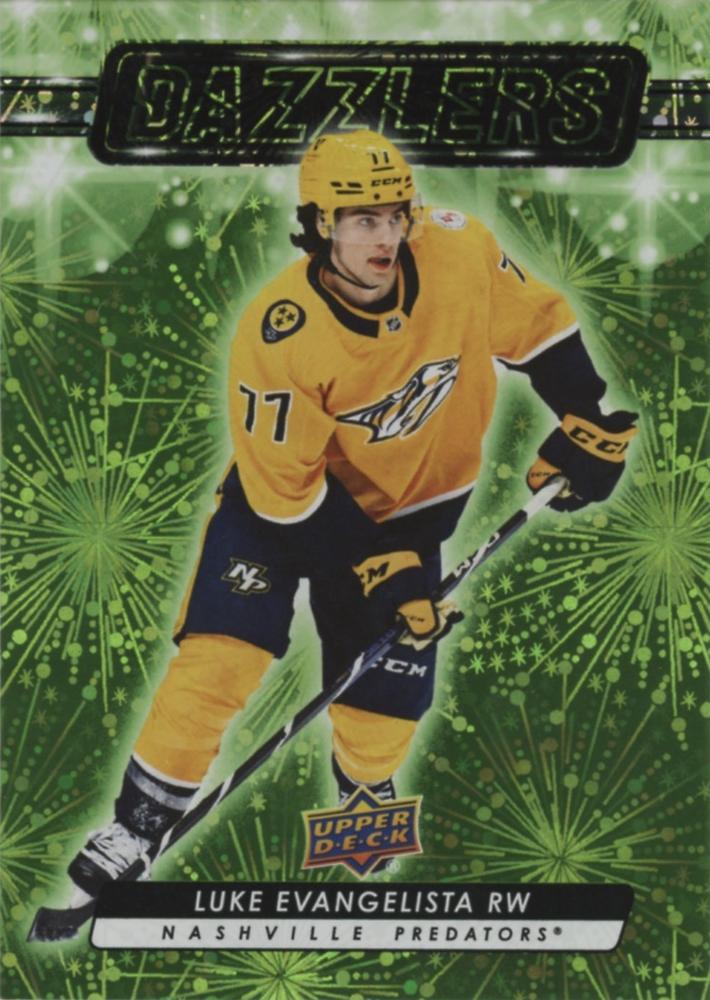 #DZ-54 Luke Evangelista - Nashville Predators - 2023-24 Upper Deck - Dazzlers Green Hockey