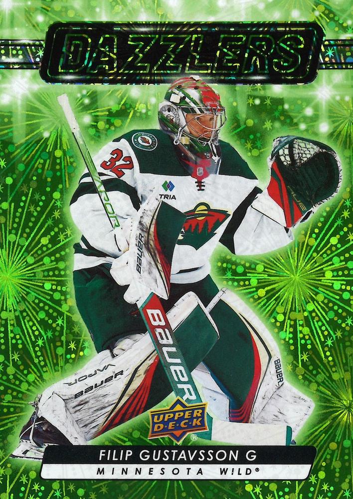 #DZ-55 Filip Gustavsson - Minnesota Wild - 2023-24 Upper Deck - Dazzlers Green Hockey