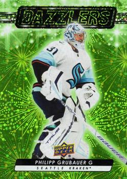 #DZ-60 Philipp Grubauer - Seattle Kraken - 2023-24 Upper Deck - Dazzlers Green Hockey