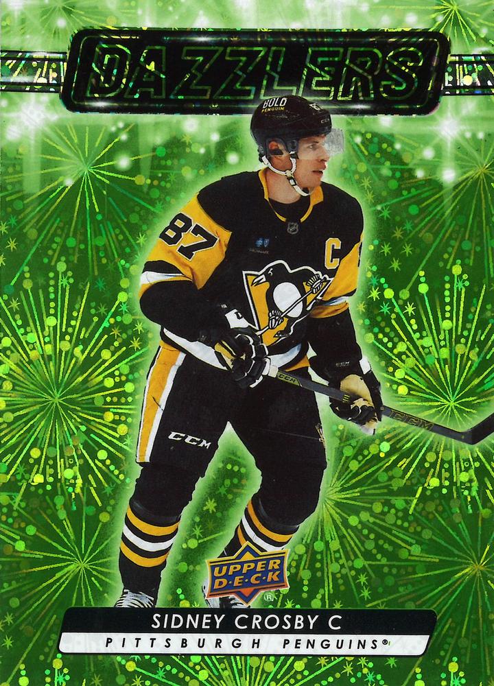 #DZ-75 Sidney Crosby - Pittsburgh Penguins - 2023-24 Upper Deck - Dazzlers Green Hockey