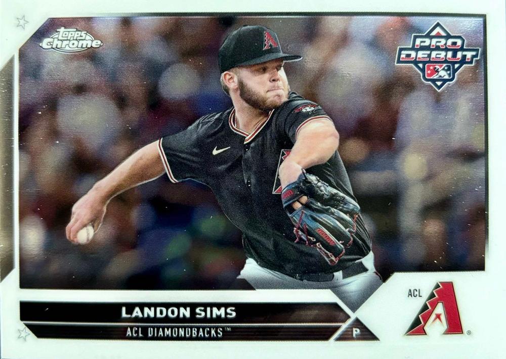 #PDC-100 Landon Sims - ACL Diamondbacks - 2023 Topps Pro Debut - Chrome Baseball