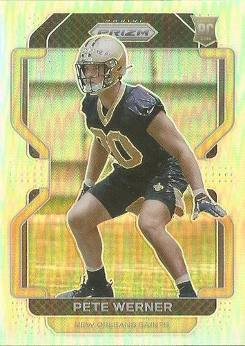 #391 Pete Werner - New Orleans Saints - 2021 Panini Prizm - Silver Football