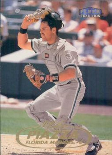 #391 Mike Piazza - Florida Marlins - 1998 Fleer Tradition Baseball