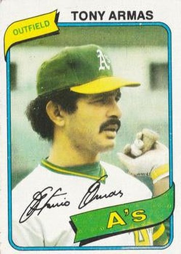 #391 Tony Armas - Oakland Athletics - 1980 Topps Baseball