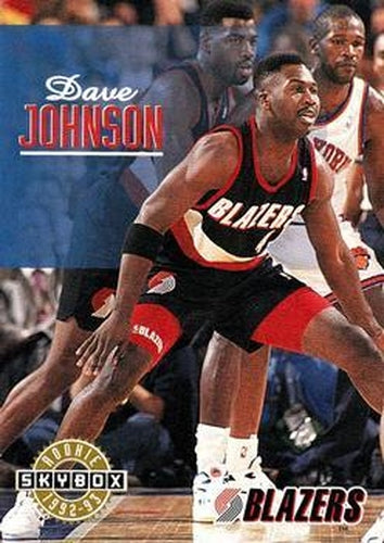 #392 Dave Johnson - Portland Trail Blazers - 1992-93 SkyBox Basketball