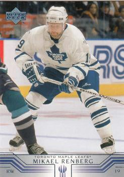 #394 Mikael Renberg - Toronto Maple Leafs - 2001-02 Upper Deck Hockey