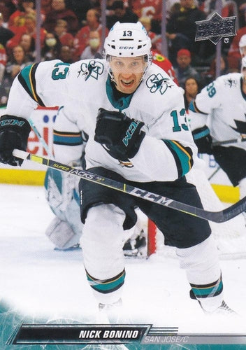 #395 Nick Bonino - San Jose Sharks - 2022-23 Upper Deck Hockey