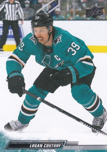 #396 Logan Couture - San Jose Sharks - 2022-23 Upper Deck Hockey