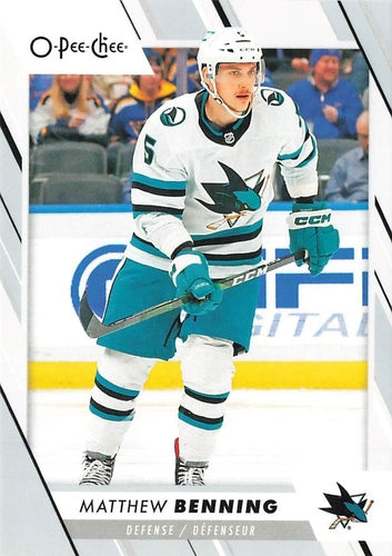 #398 Matt Benning - San Jose Sharks - 2023-24 O-Pee-Chee Hockey