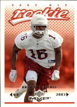 #398 Antwone Savage - Arizona Cardinals - 2003 Upper Deck MVP Football