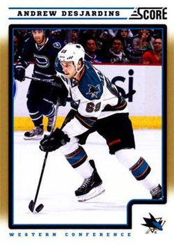 #399 Andrew Desjardins - San Jose Sharks - 2012-13 Score - Gold Rush Hockey