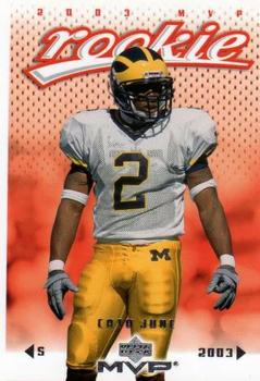 #399 Cato June - Indianapolis Colts - 2003 Upper Deck MVP Football